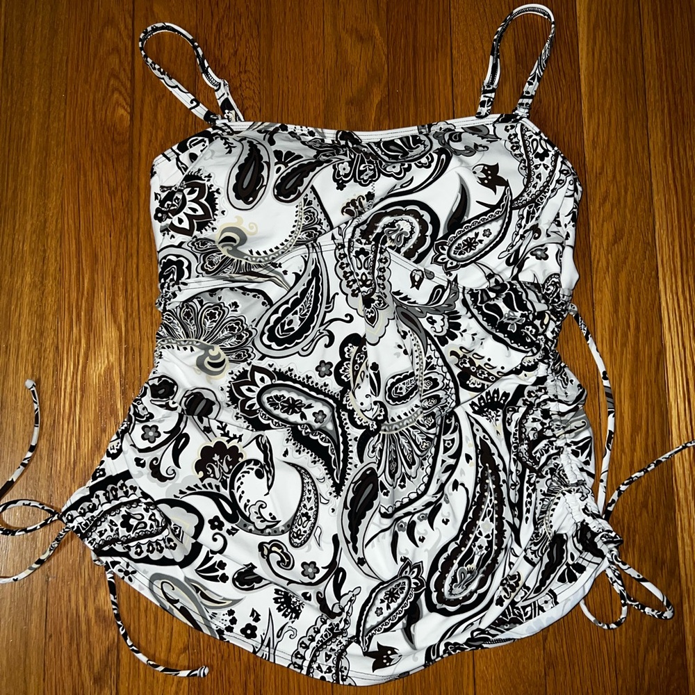 Lands' End Paisley Swim Top
